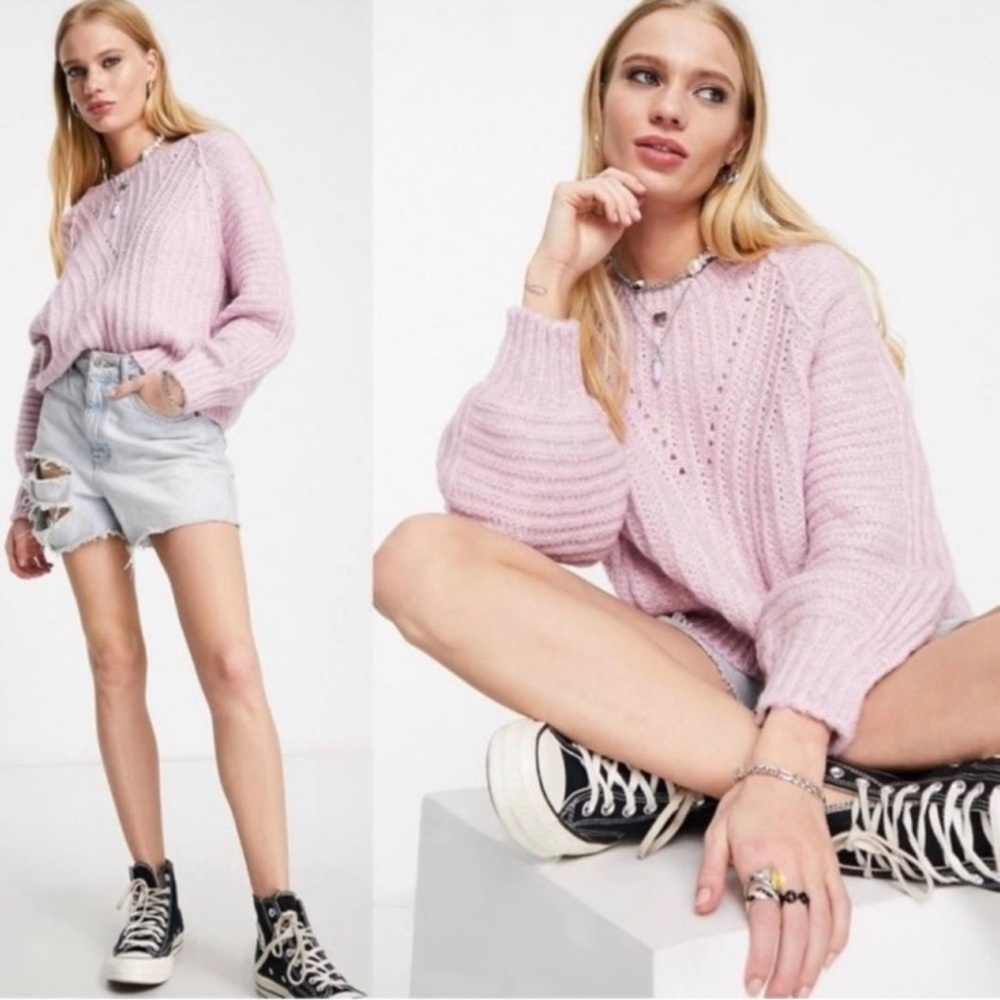 Free People CARTER PULLOVER SWEATER SIZE MEDIUM - Picture 6 of 14